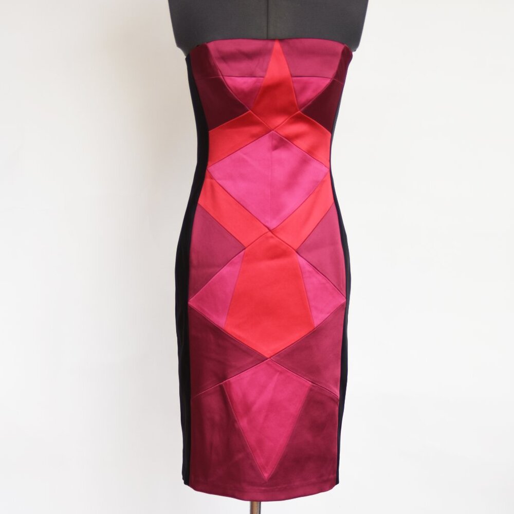 Cache Color Block Strapless Dress Form Fitting Co… - image 2
